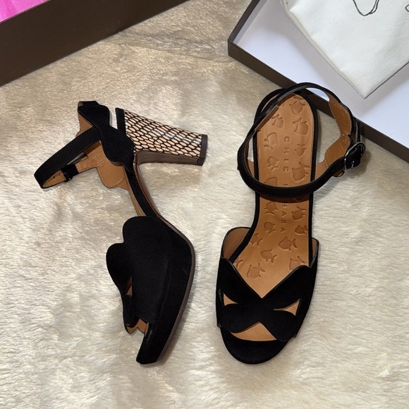 nib Chie Mihara ‘Edana’ Suede Platform Heels in Black size 7 - Picture 2 of 7